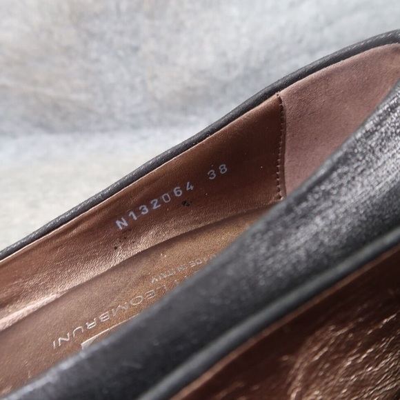 AGL Shoes Womens 38 Pump Loafers Patent Point Toe Leather Black Fashion Career - Picture 9 of 9